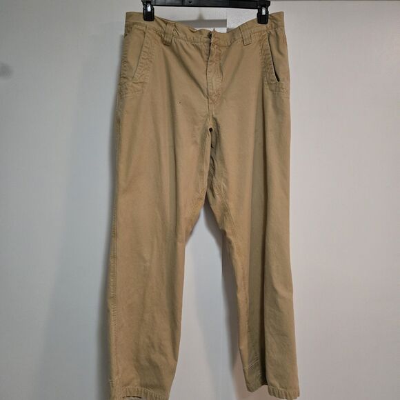 Mountain Khakis Original Flannel Khaki Mountain Pant 34x30 Beige Tan‎ Lined - Picture 1 of 8